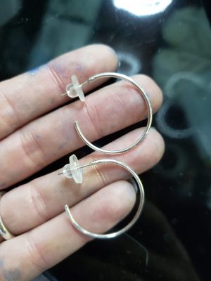 Simple Hoops in Sterling Silver