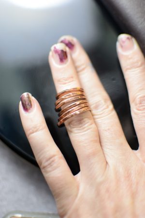 Hammered Copper Stacking Band
