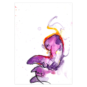 Folded Cards: Meditation Painting January 14th, 2023 – Jellyfish