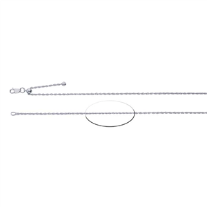 Adjustable Sterling Silver Rope Chain - Image 2